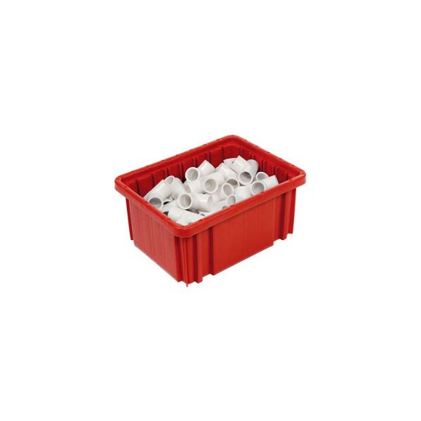 Quantum Storage Systems GEC 153; Plastic Dividable Grid Container - DG91050, 10-7/8"L x 8-1/4"W x 5"H, Red DG91050RD - main